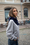 Victoria Wool Cashmere Scarf - Navy