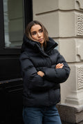 Angelika Down Puffer Jacket - Black