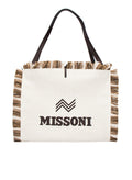 Tote Large - Rafia Nat/Testa Di Moro