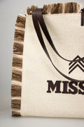 Tote Large - Rafia Nat/Testa Di Moro