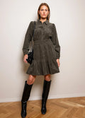 Vicky Dress - Dark Forest Corduroy