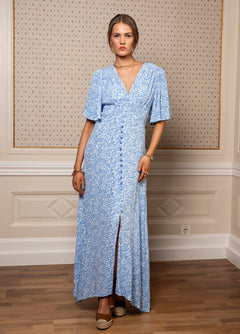 Sonja Midi Dress - Blue Flora