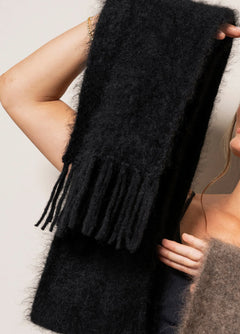 Mohair Scarf - Black