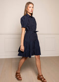 Aurora Dress - Marine Poplin