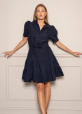Aurora Dress - Marine Poplin