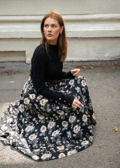 Astrid Skirt - Antique Black Poplin