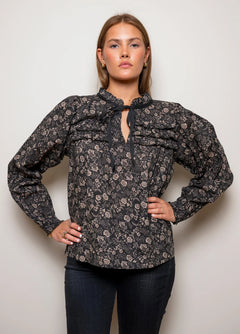 Yuvi Top - Beige Botanic