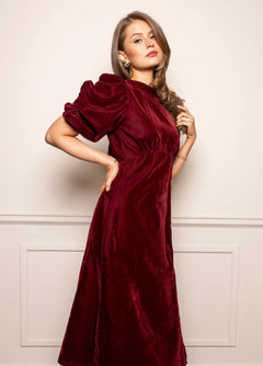 Dakota Dress - Velvet Bordeaux