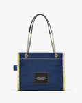The Denim Chain Medium Tote - Dark Wash