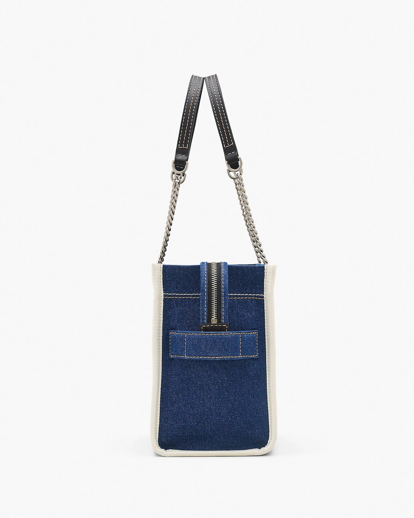 The Denim Chain Medium Tote - Dark Wash