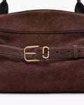 The Suede Dakota Satchel - Mörkbrun