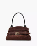 The Suede Dakota Satchel - Mörkbrun