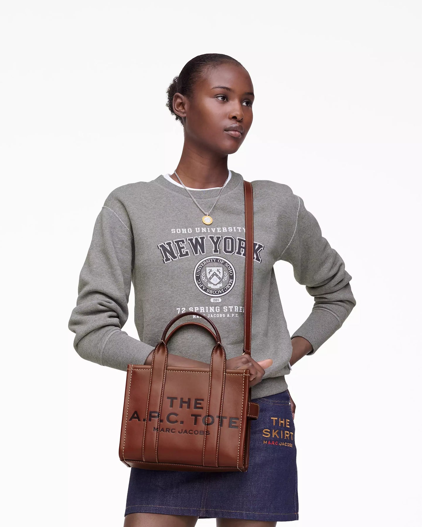 The APC Leather Small Tote - Hazelnut