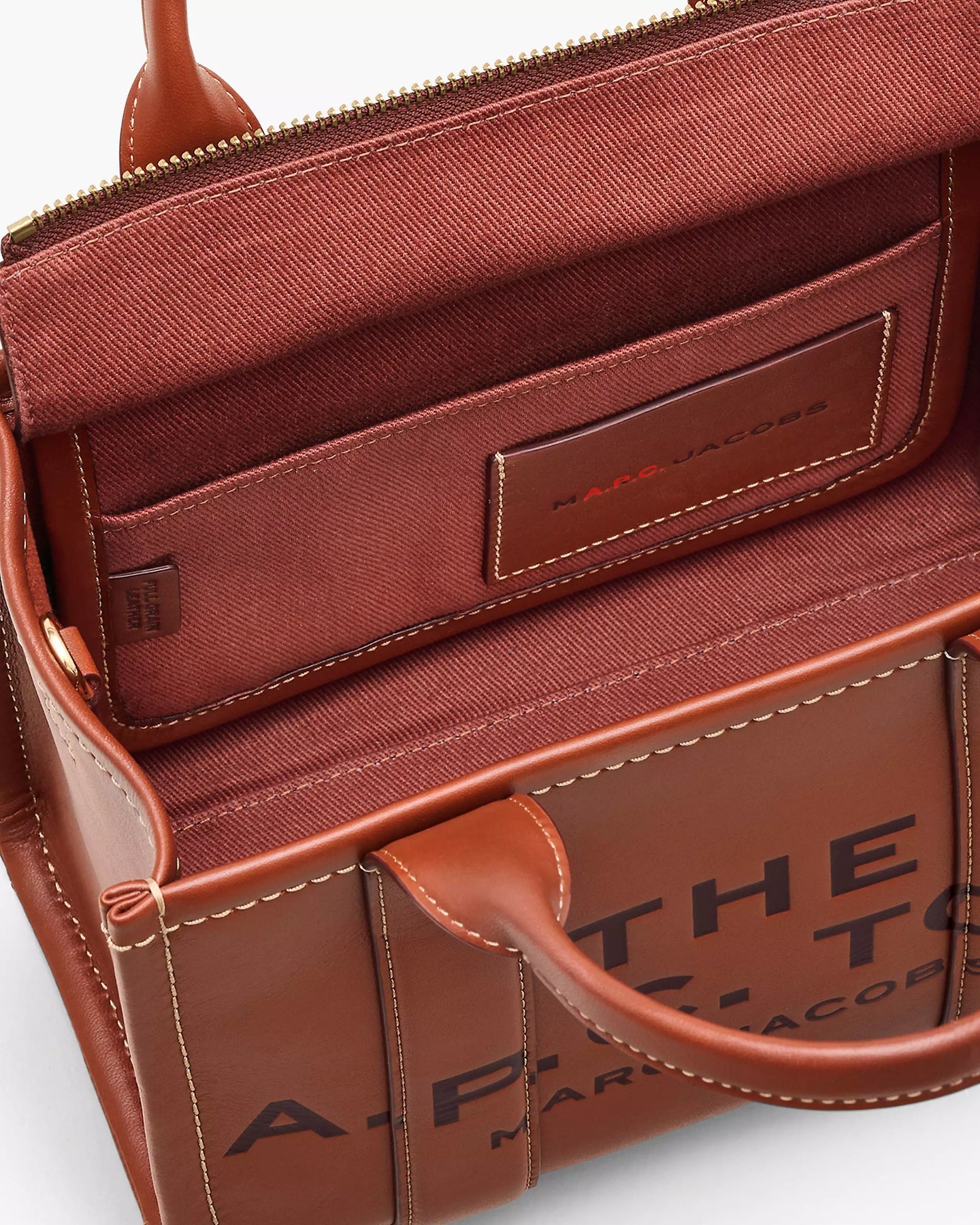 The APC Leather Small Tote - Hazelnut