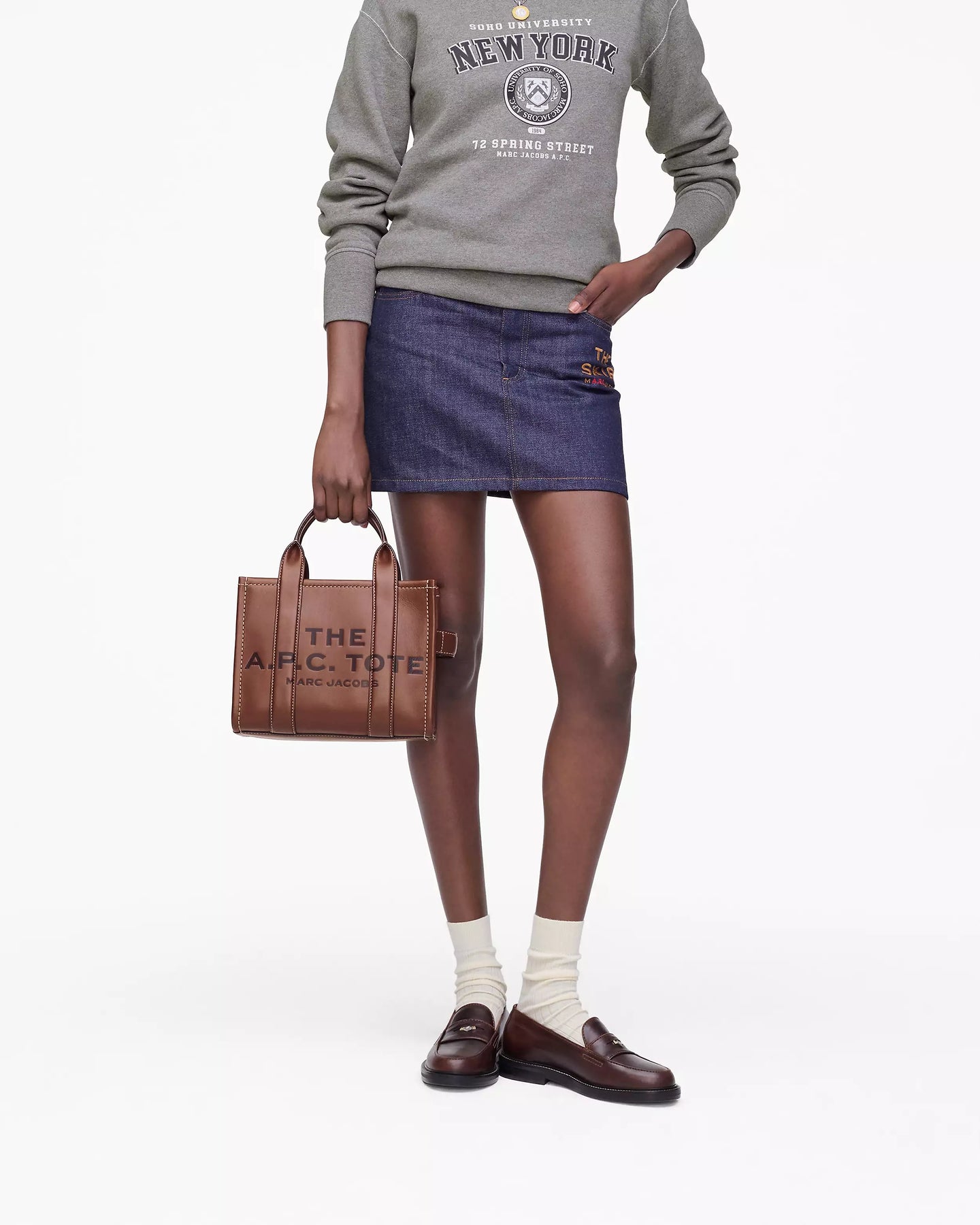 The APC Leather Small Tote - Hazelnut