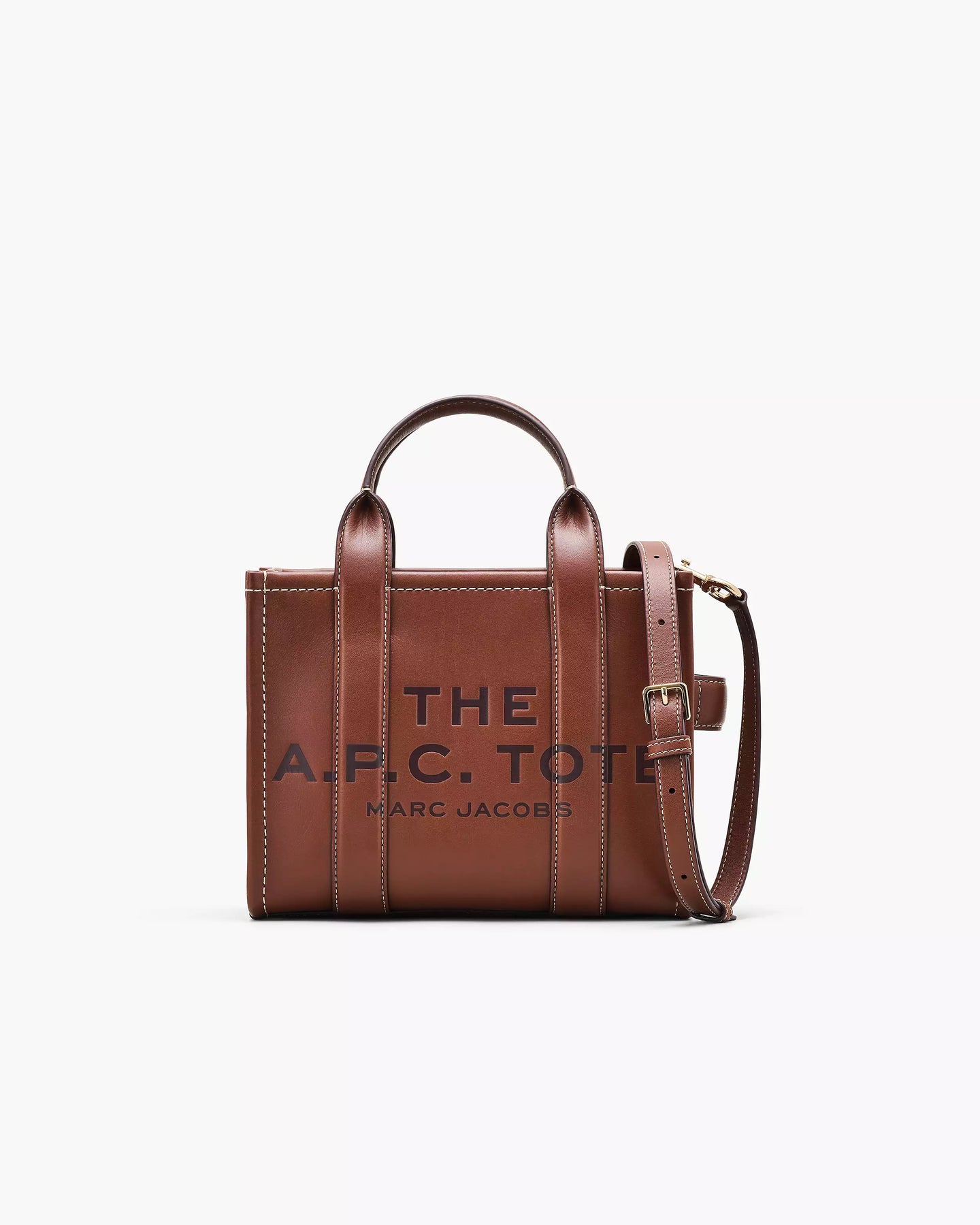 The APC Leather Small Tote - Hazelnut