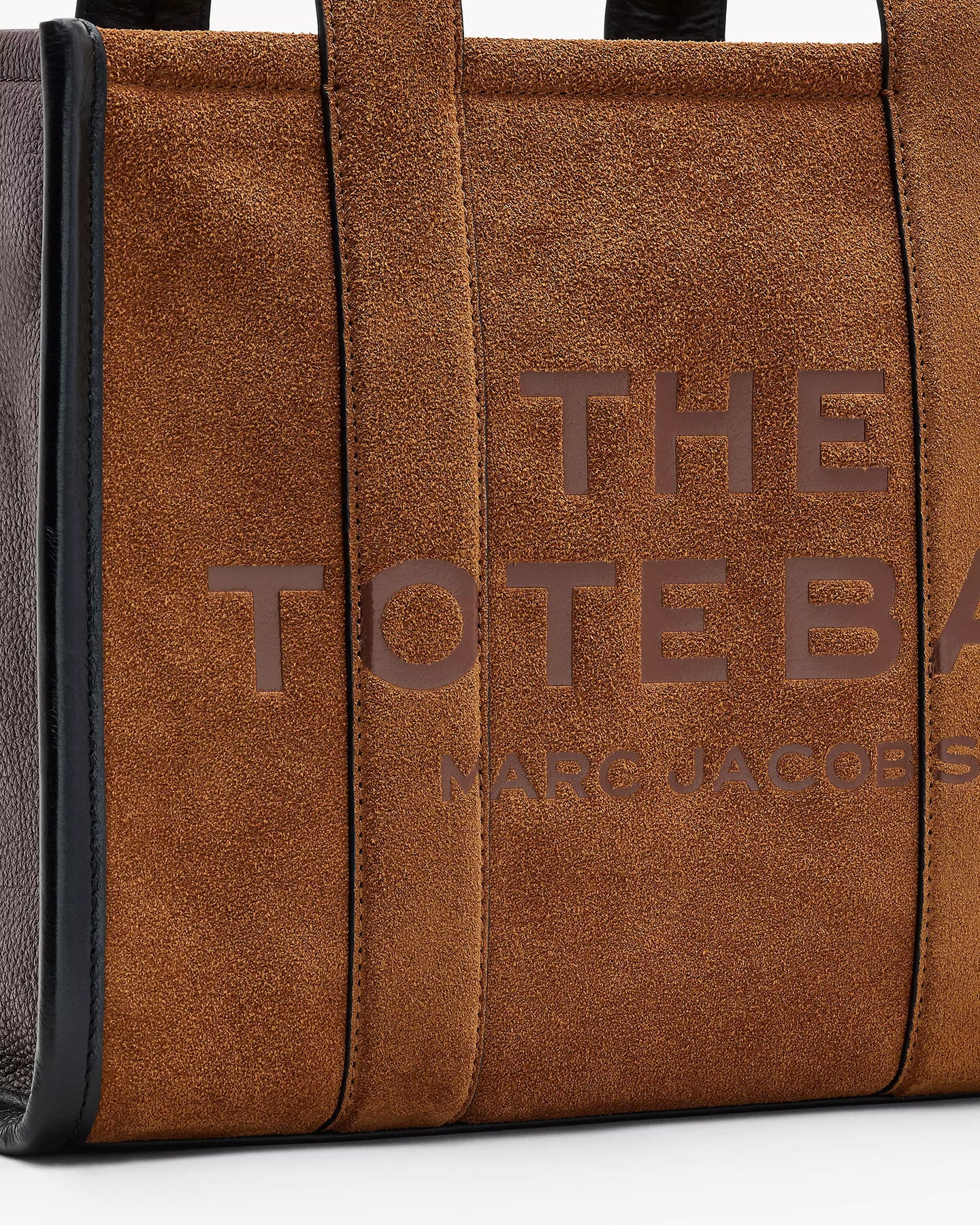 The Suede Leather Medium Tote - Koppar