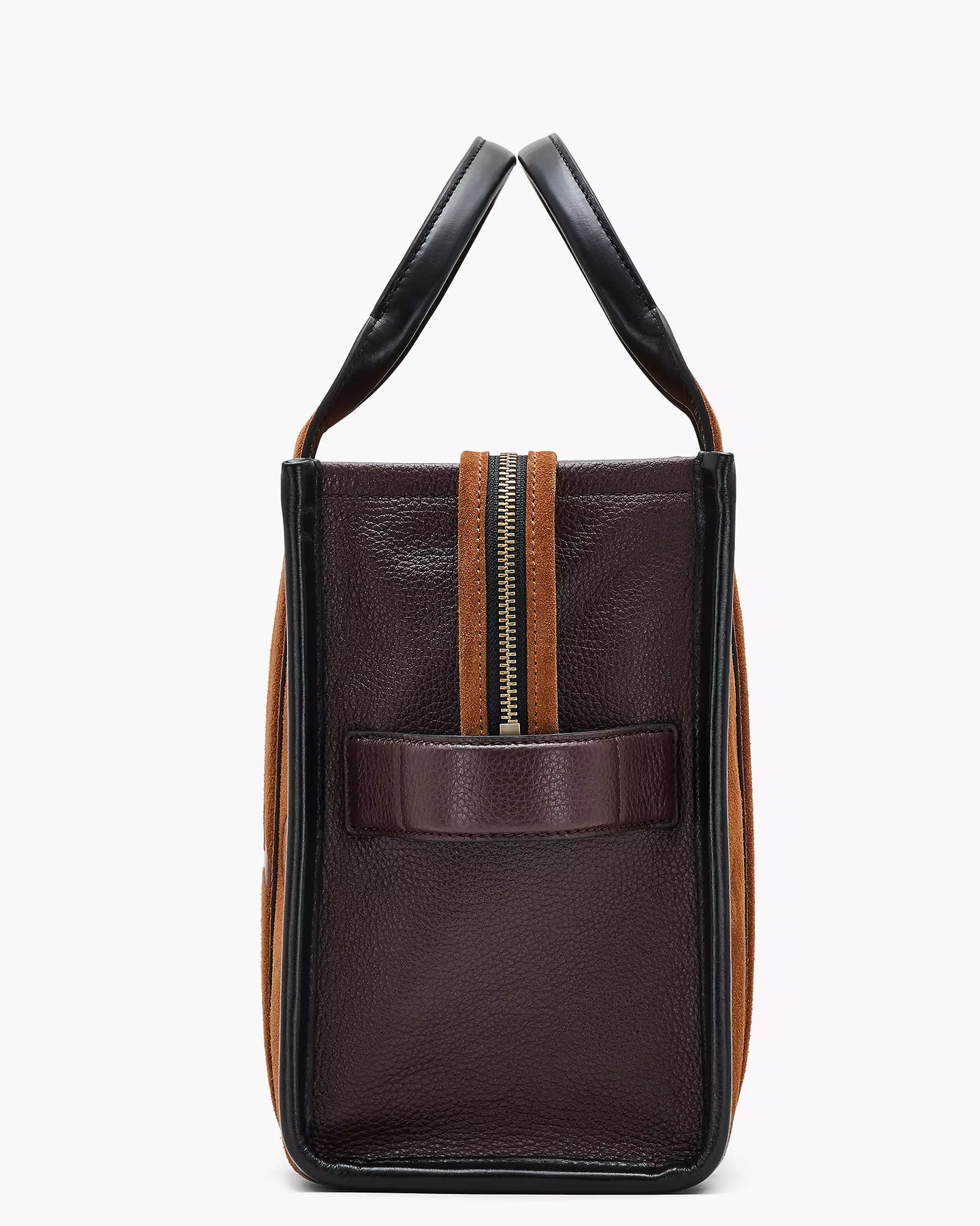 The Suede Leather Medium Tote - Koppar