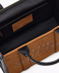 The Suede Leather Medium Tote - Koppar