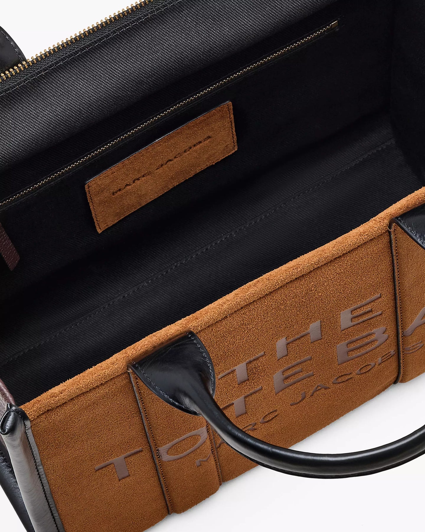 The Suede Leather Medium Tote - Koppar