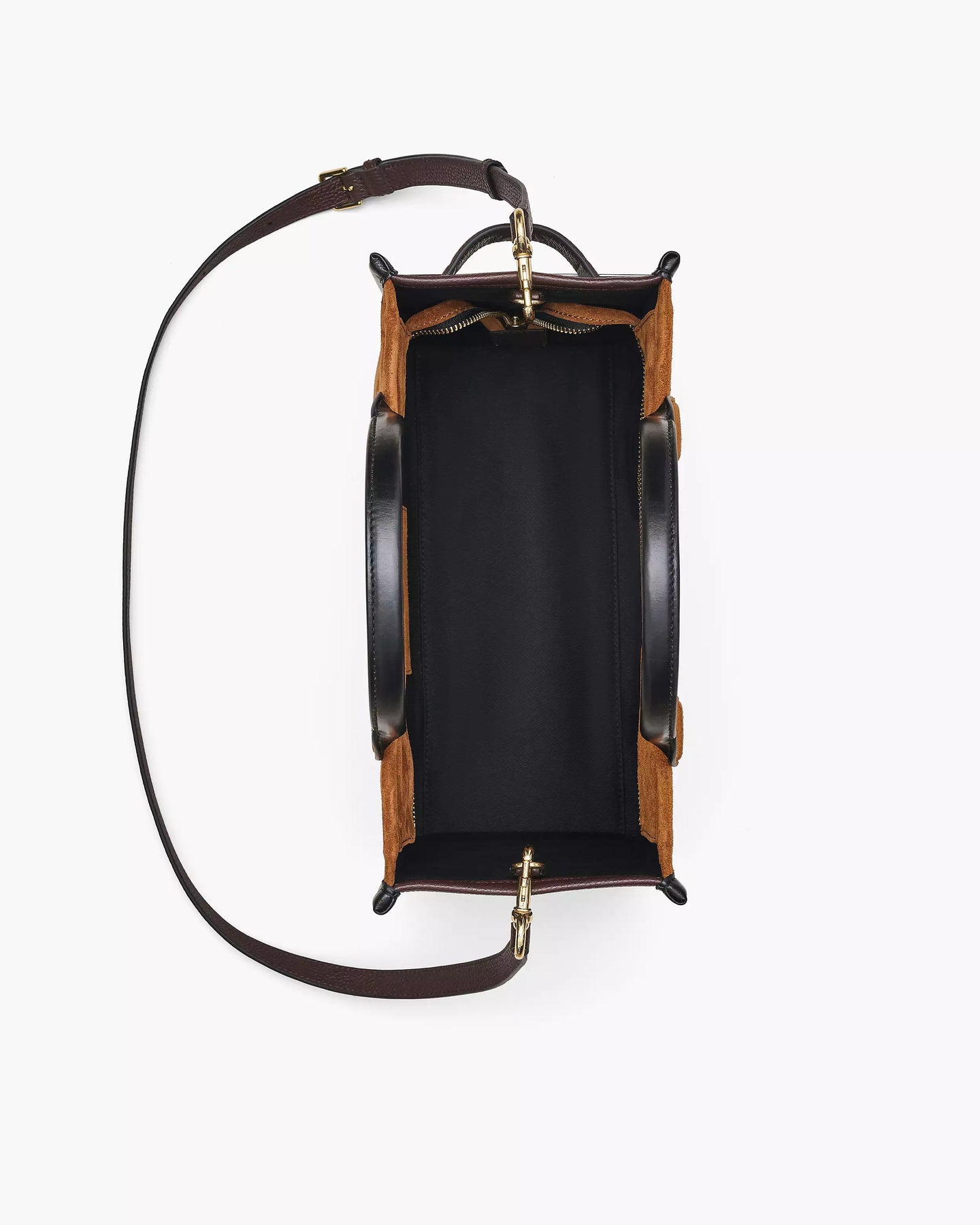 The Suede Leather Medium Tote - Koppar