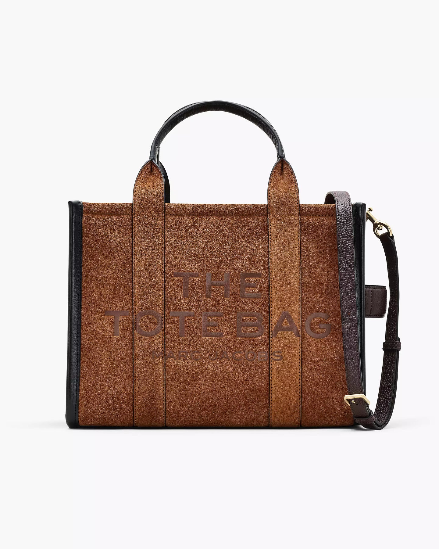 The Suede Leather Medium Tote - Koppar