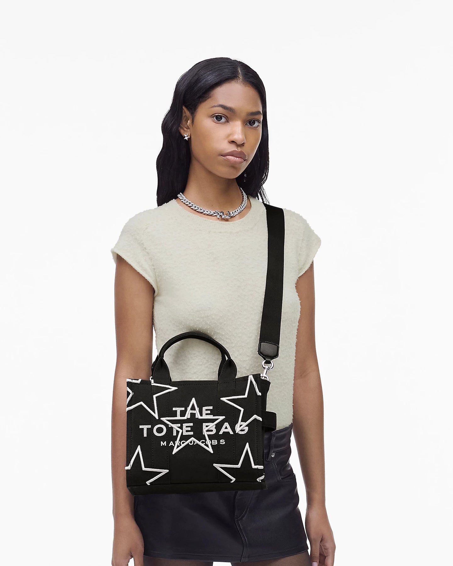 The Small Star Canvas Tote - Svart