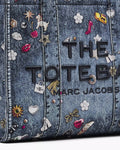 The Trompe L'oeil Trinket Canvas Tote Bag - Medium Wash Multi