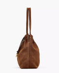 The Cristina Suede Tote - Koppar