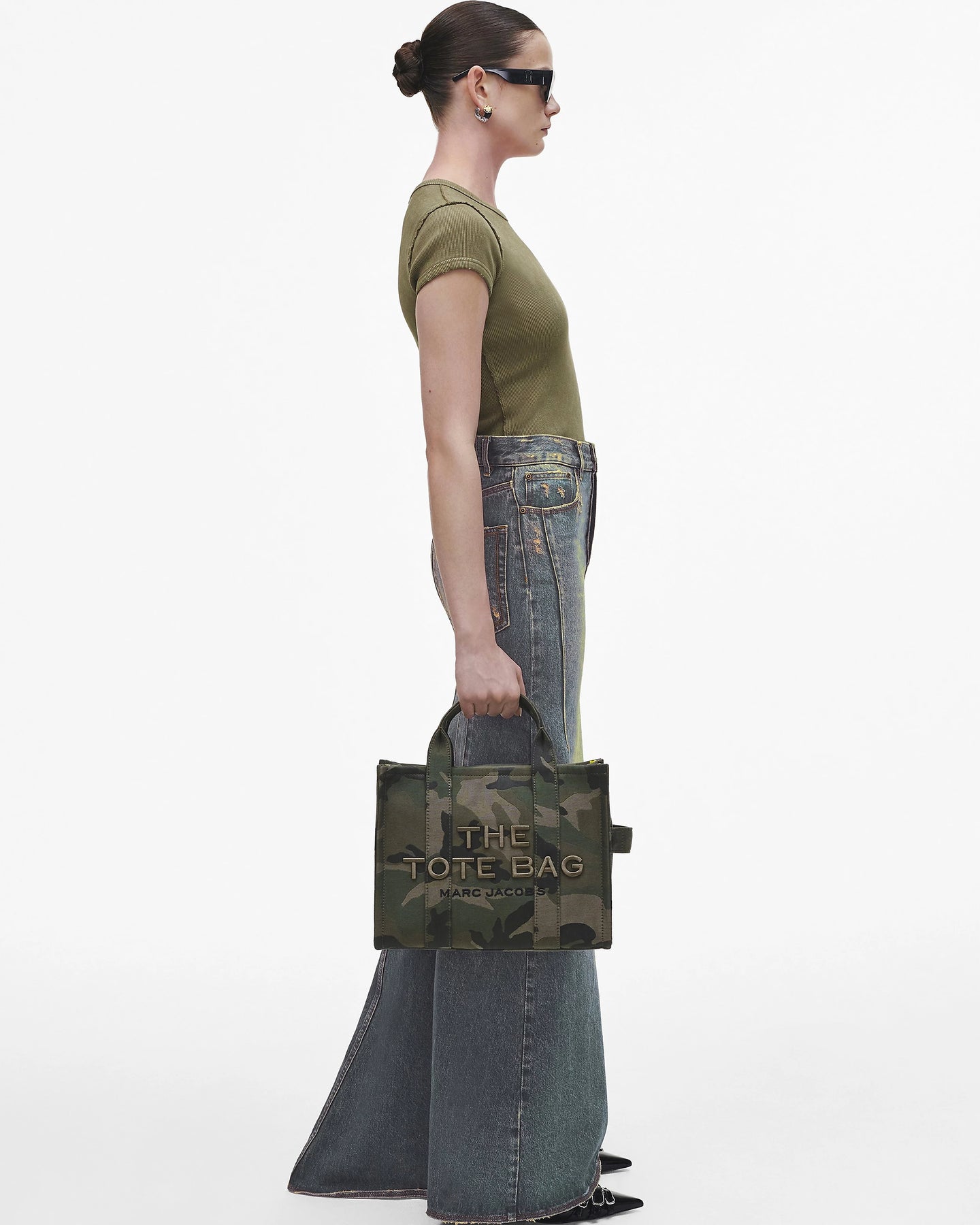 The Camo Jacquard Medium Tote - Camo Multi