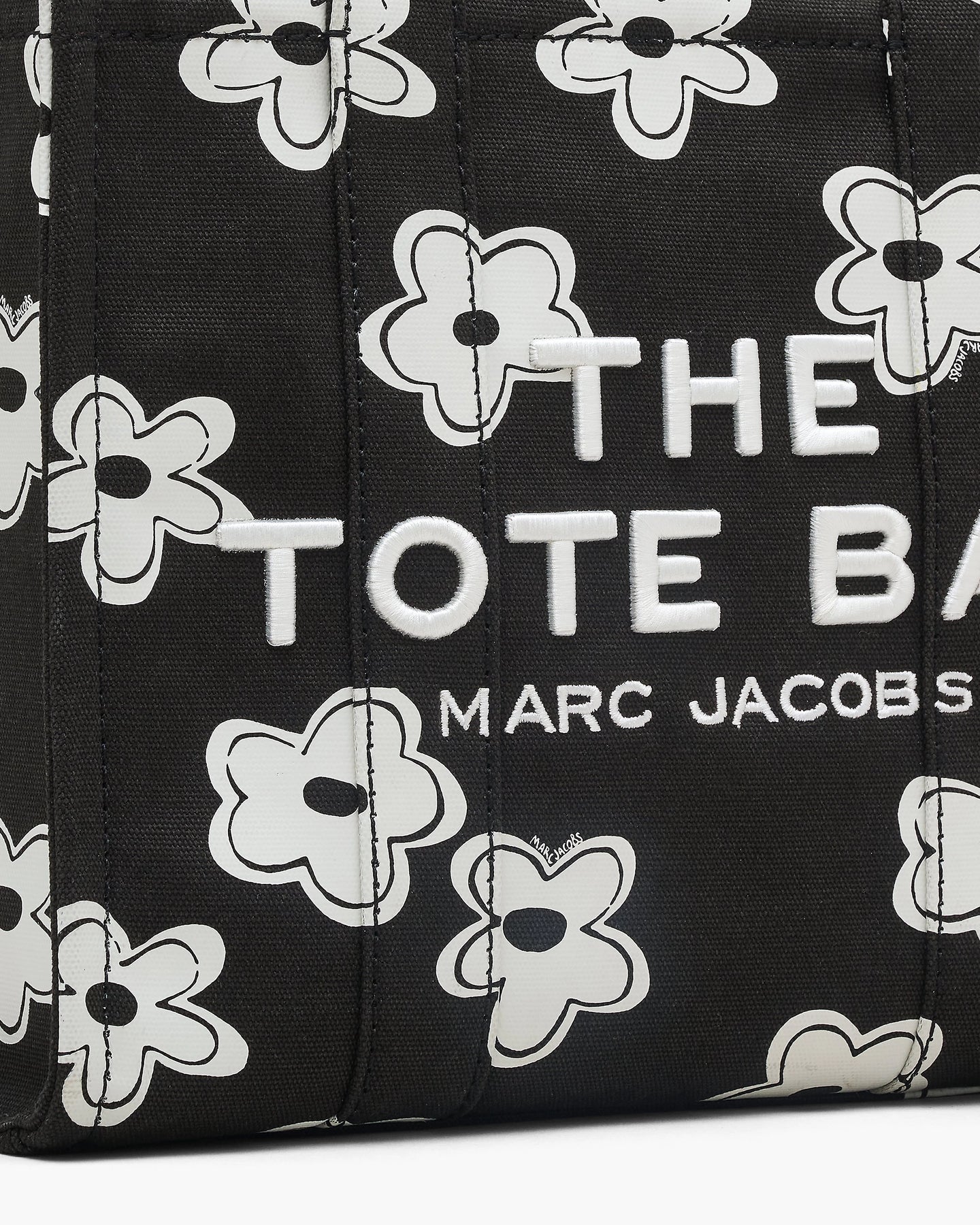 The Canvas Medium Tote - Black/White