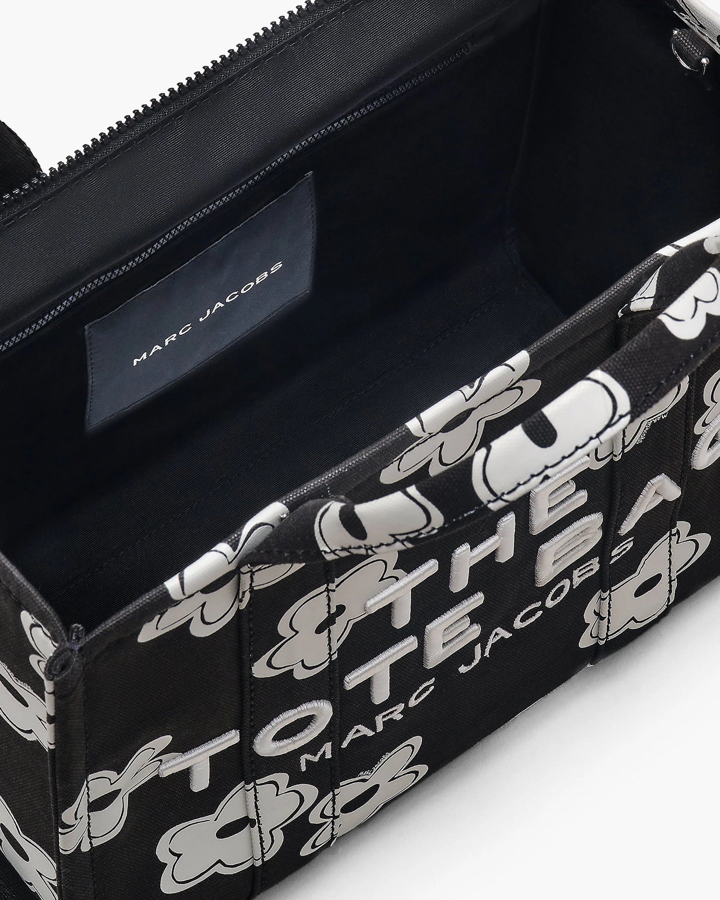 The Canvas Medium Tote - Black/White