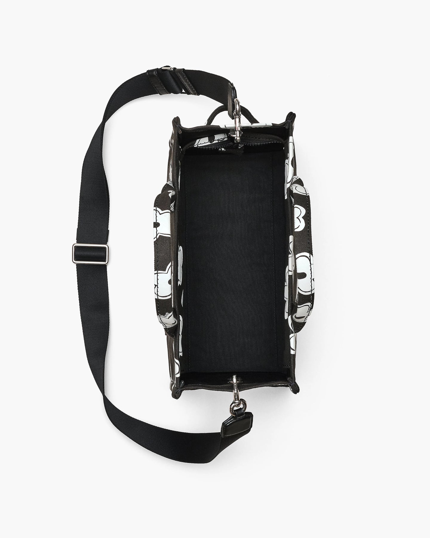 The Canvas Medium Tote - Black/White