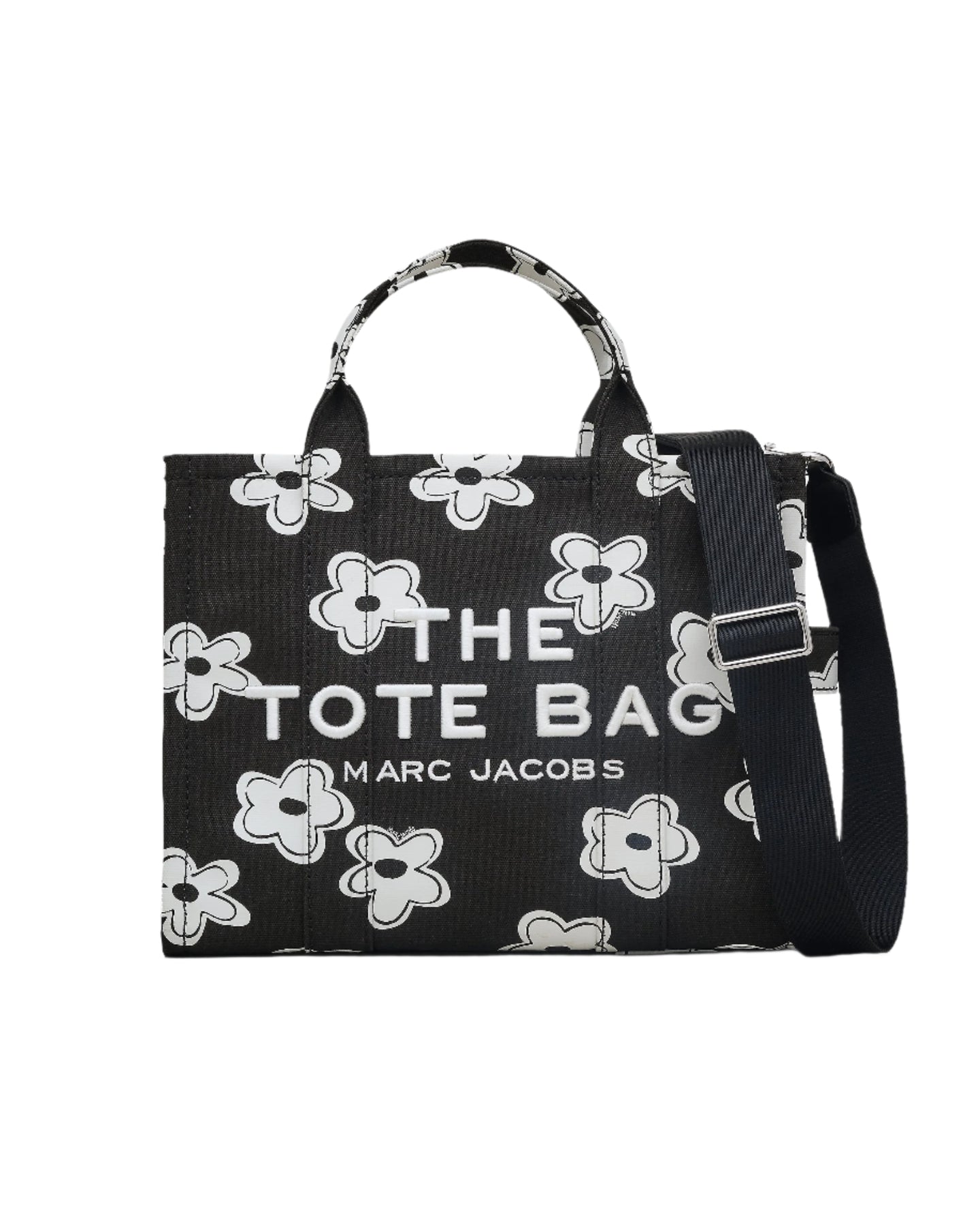 The Canvas Medium Tote - Black/White