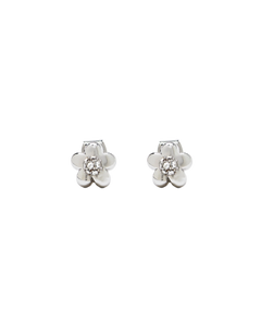 Daisy Micro Earrings - Silver/Crystal