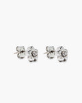 Daisy Micro Earrings - Silver/Crystal
