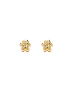 Daisy Micro Earrings - Gold/Crystal