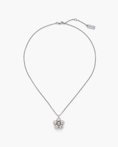 Daisy Balloon Necklace - Light Antique Silver