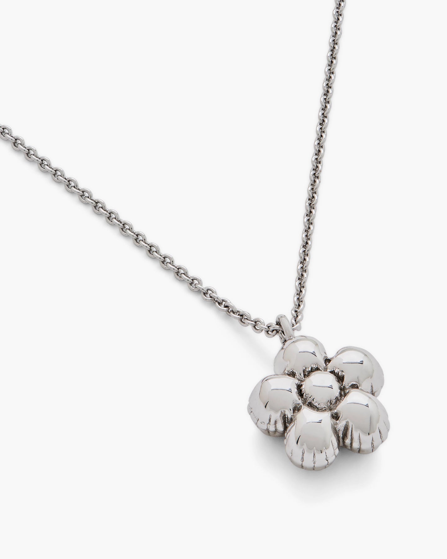 Daisy Balloon halsband - Light Antique Silver