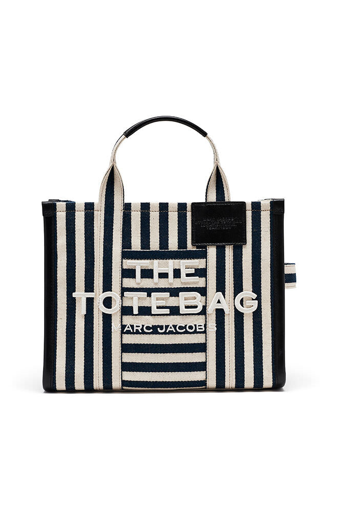 The Stripe Canvas Medium Tote - Blue Sea Multi
