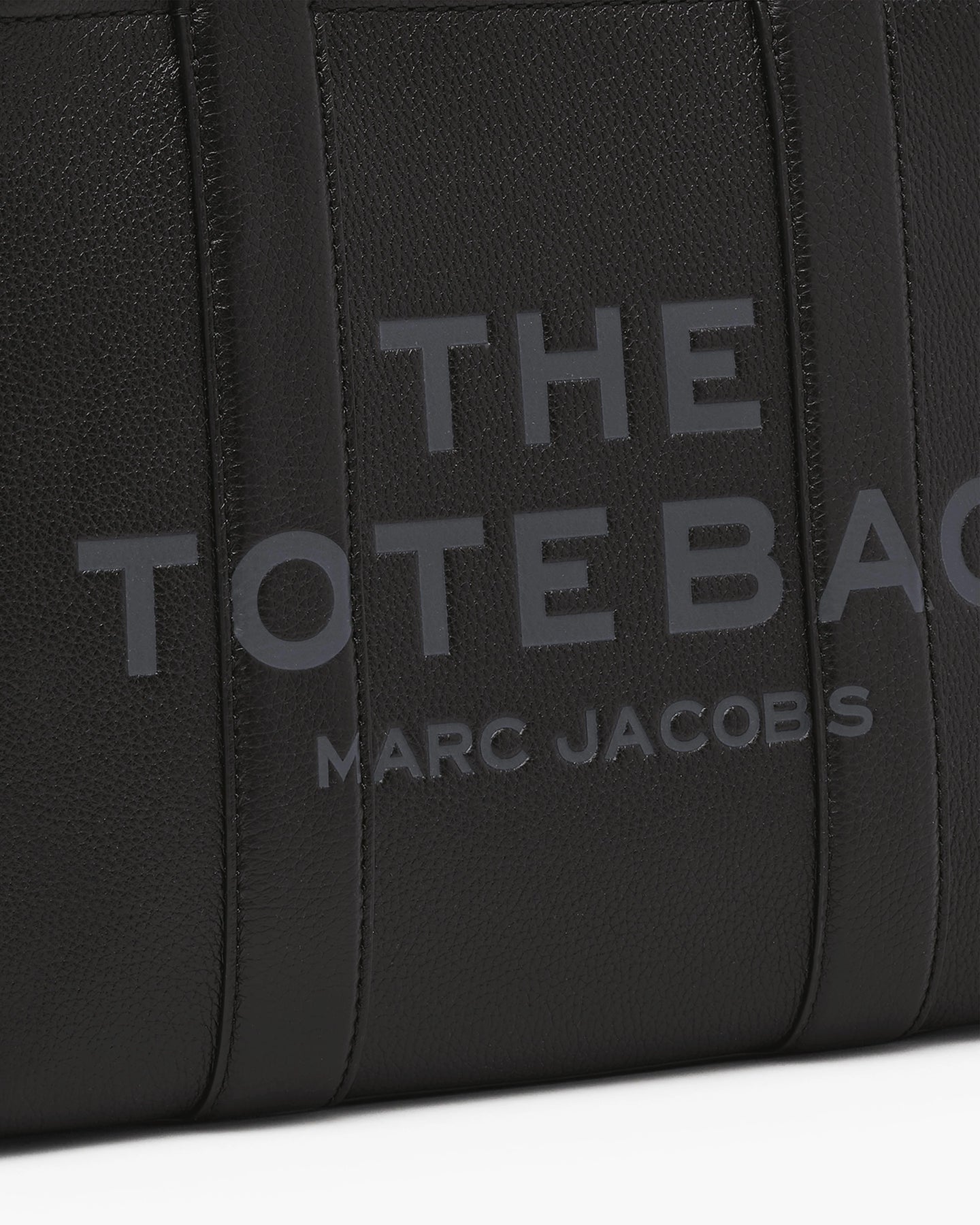 The Leather Medium Tote - Svart