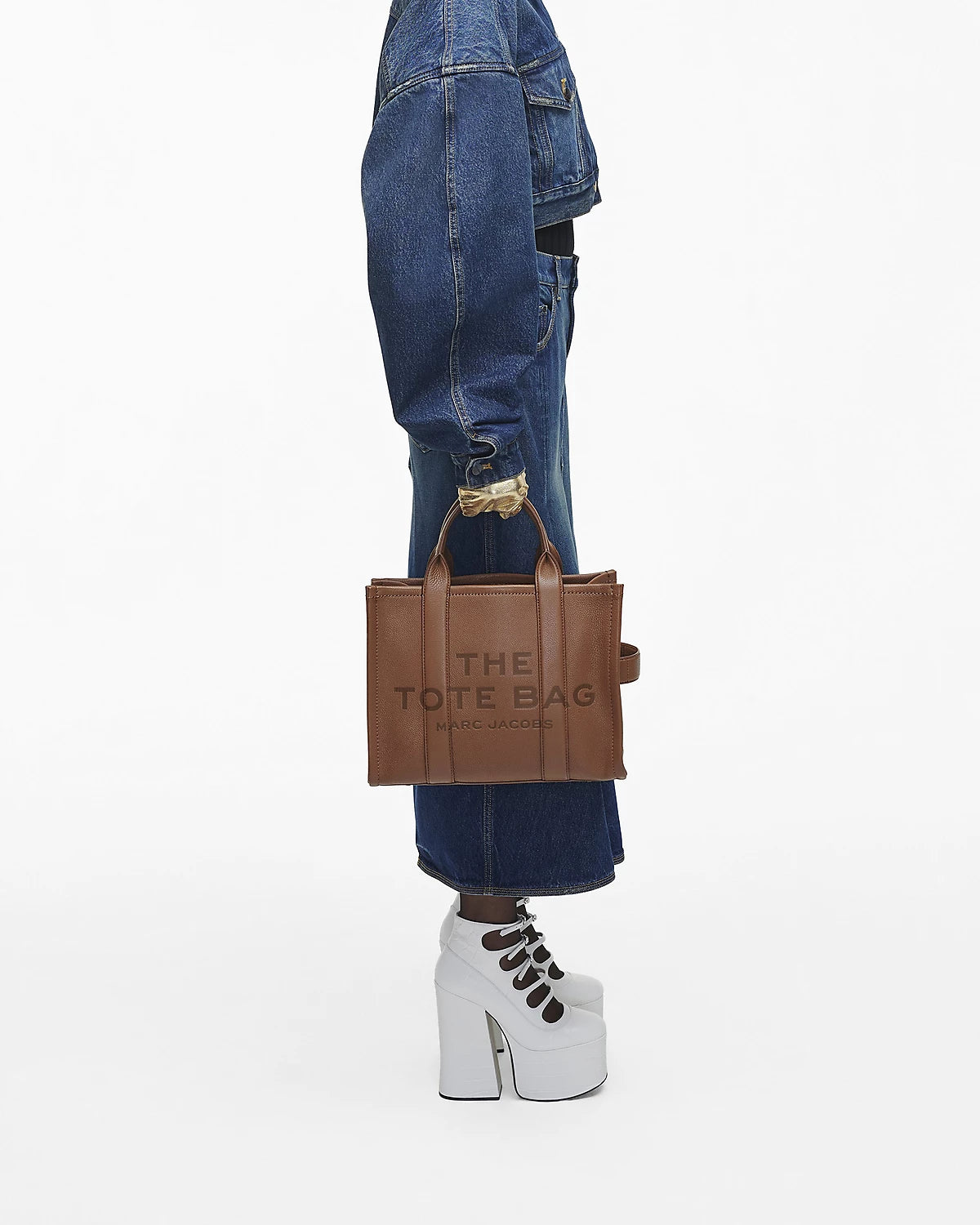 The Leather Medium Tote - Argan Oil