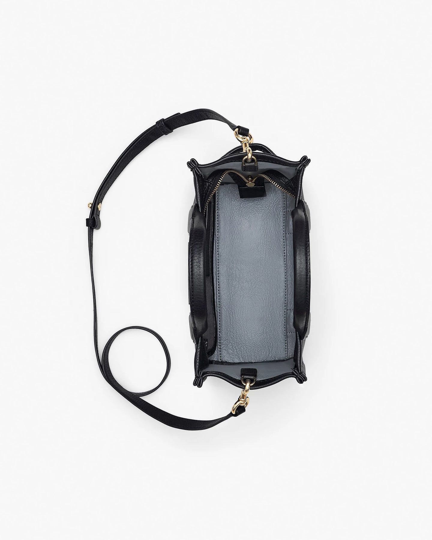 The Leather Small Tote - Svart