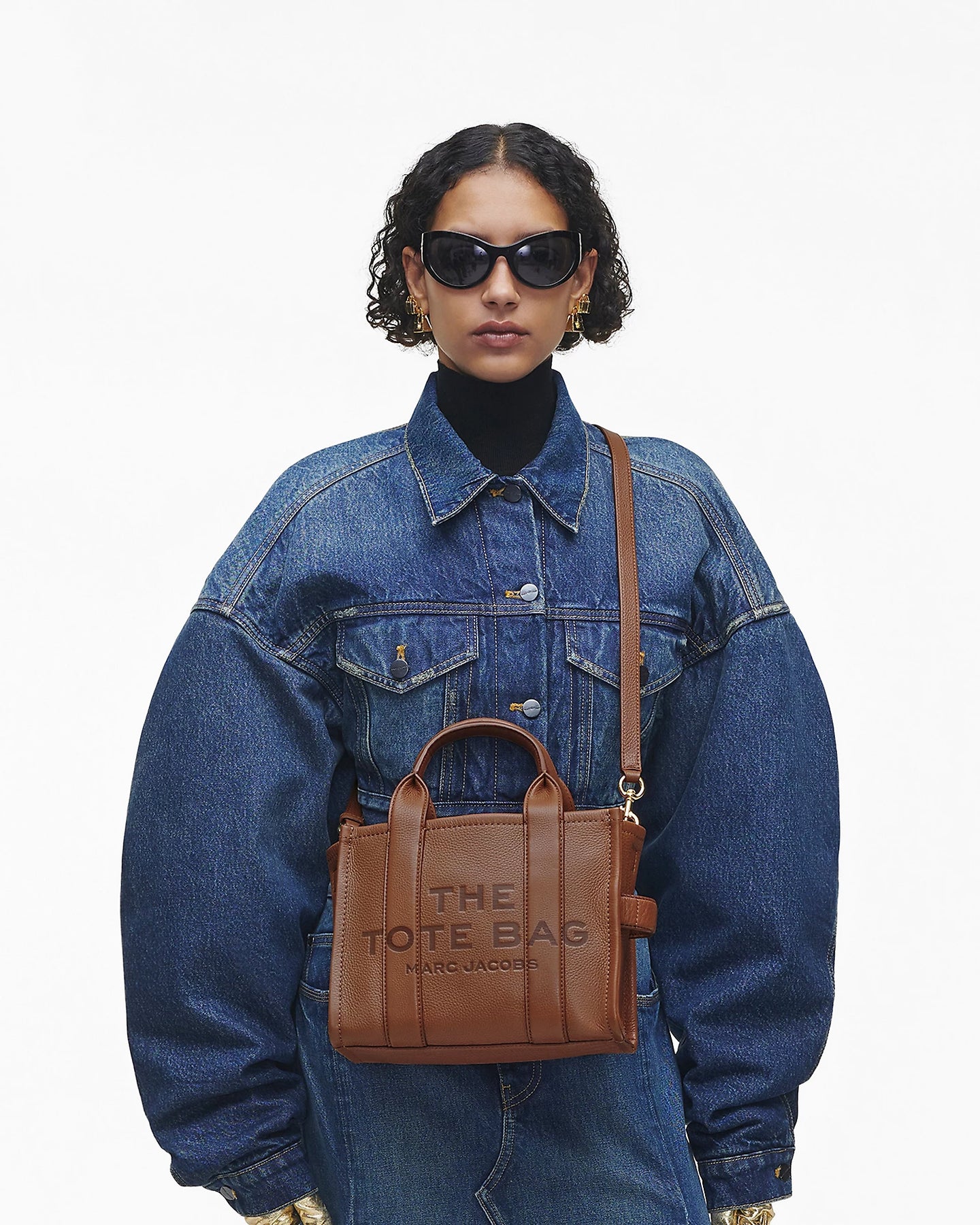 The Leather Small Tote - Argan Oil