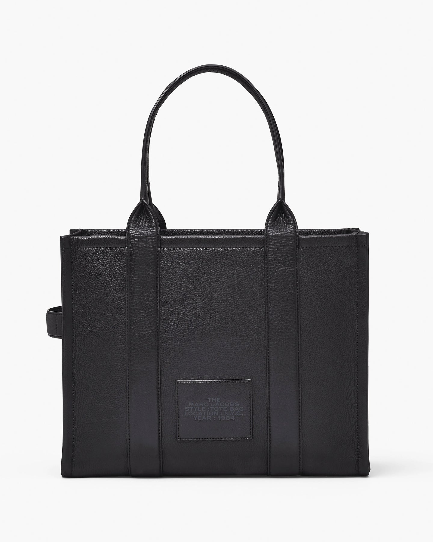 The Leather Large Tote - Svart