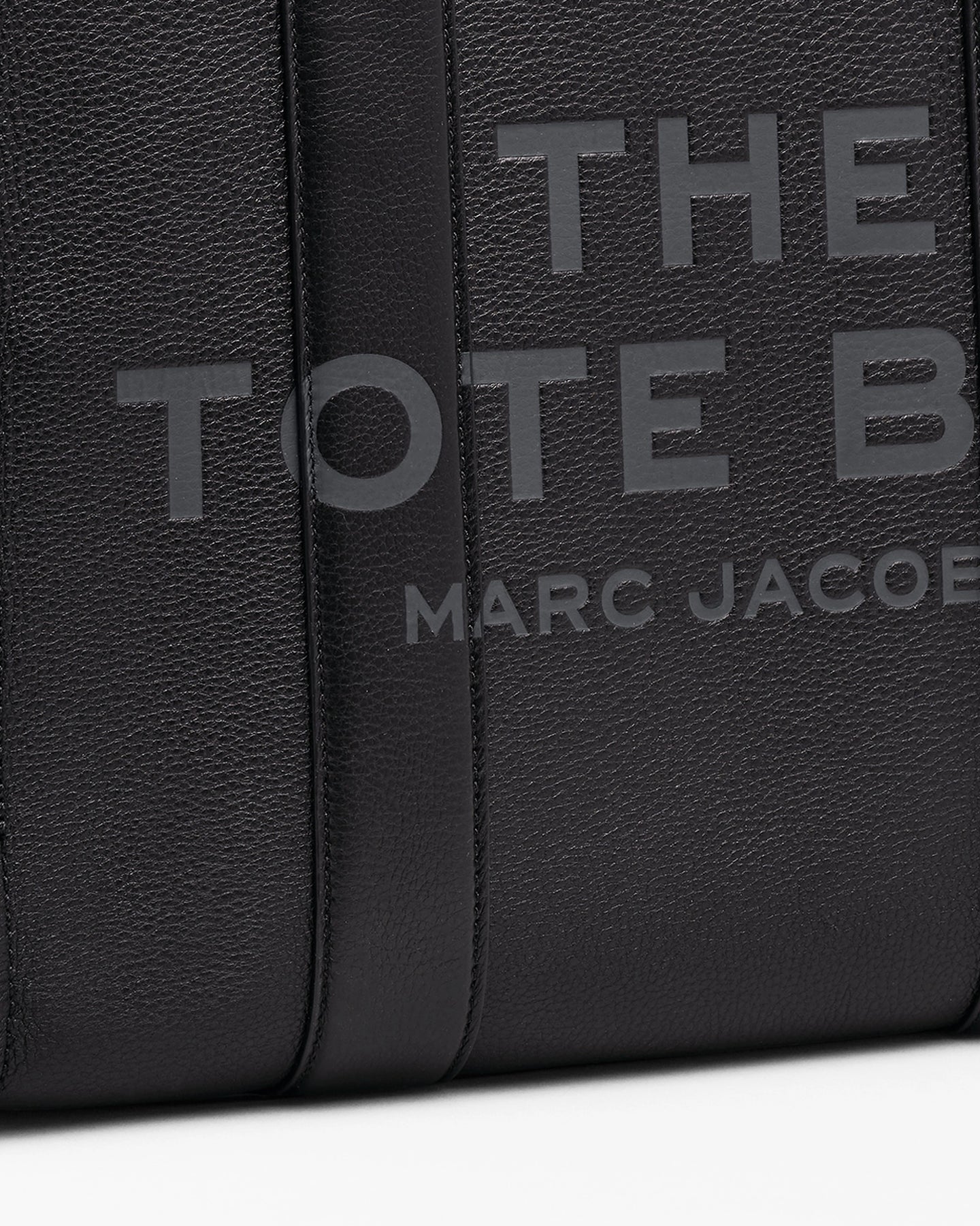 The Leather Large Tote - Svart