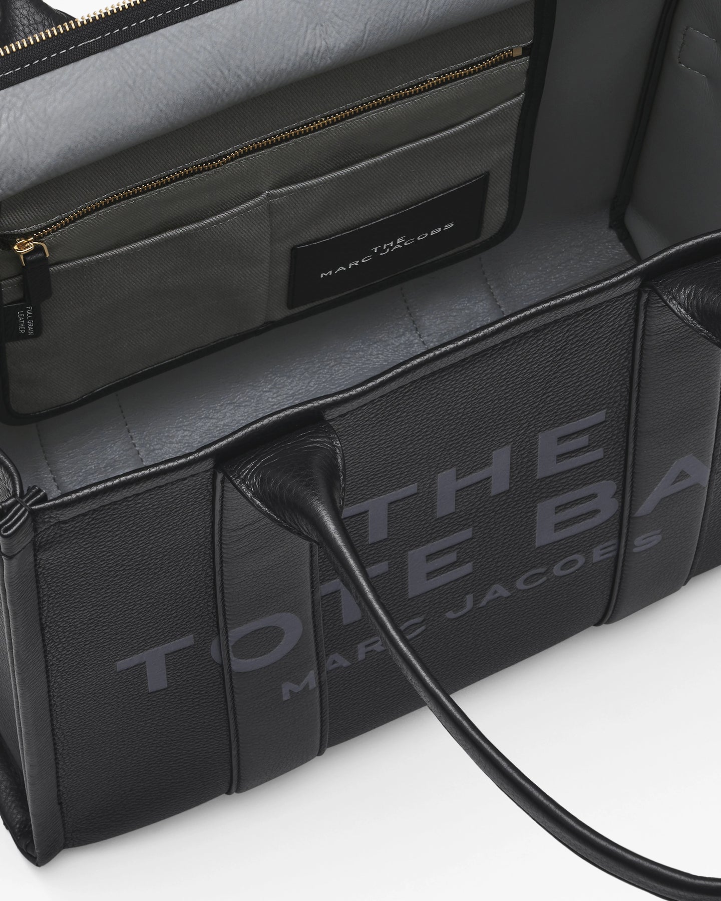 The Leather Large Tote - Svart
