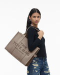 The Leather Large Tote - Cement