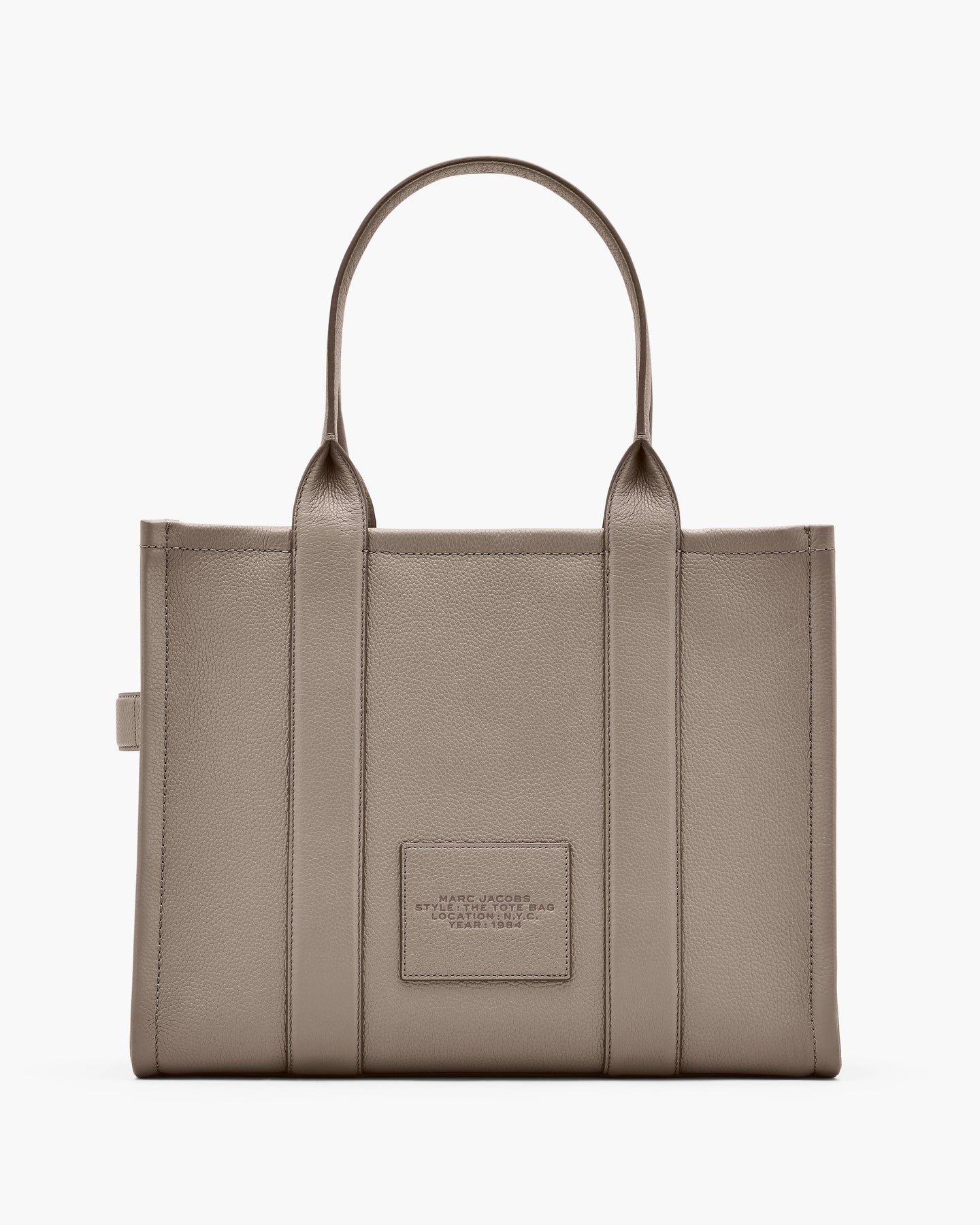 The Leather Large Tote - Cement