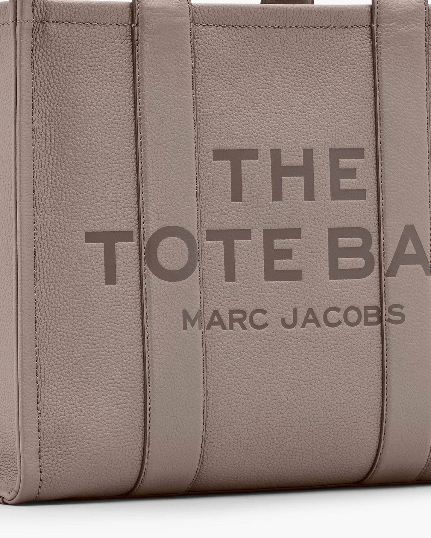 The Leather Large Tote - Cement